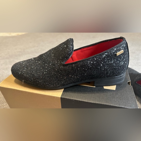 Uubaris men’s size 10.5 sparkly loafer for suit or tuxedo black - Picture 6 of 7